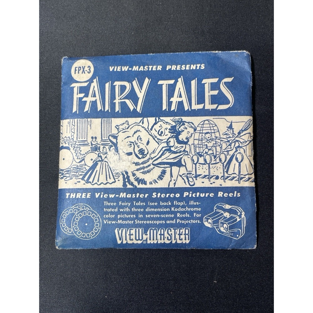 Vintage View-Master Fairy Tales FPX-3 3 Reel Set Pigs Duckling Sambo
